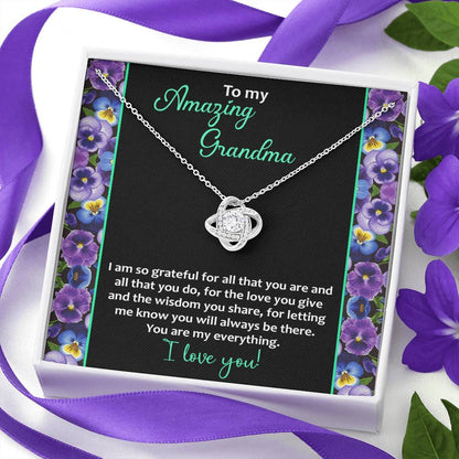 Unbreakable Bonds: A Gift of Love Knot Necklace for Our Amazing Grandma, gift for grandma, gift for grandmother