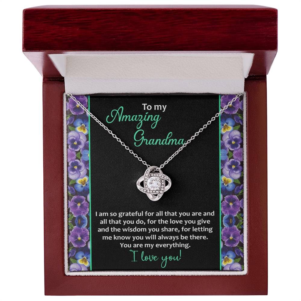 Unbreakable Bonds: A Gift of Love Knot Necklace for Our Amazing Grandma, gift for grandma, gift for grandmother