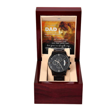 Black Chronograph Watch, Gift for Dad, Gift For Father, Father's Day Gift