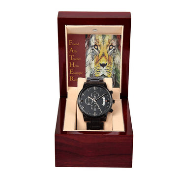 Black Chronograph Watch, Gift for Dad, Gift For Father, Father's Day Gift