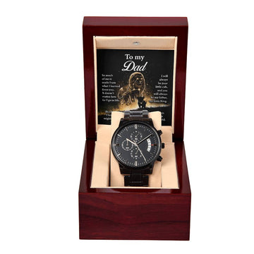 Black Chronograph Watch, Gift for Dad, Gift For Father, Father's Day Gift