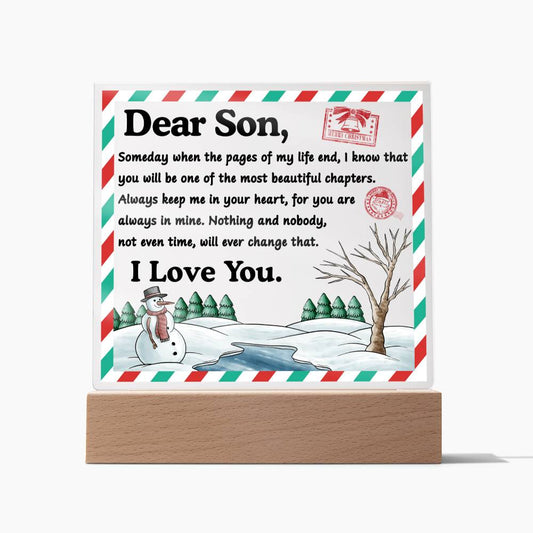 Timeless Love- Acrylic Square Plaque- Gift for Son