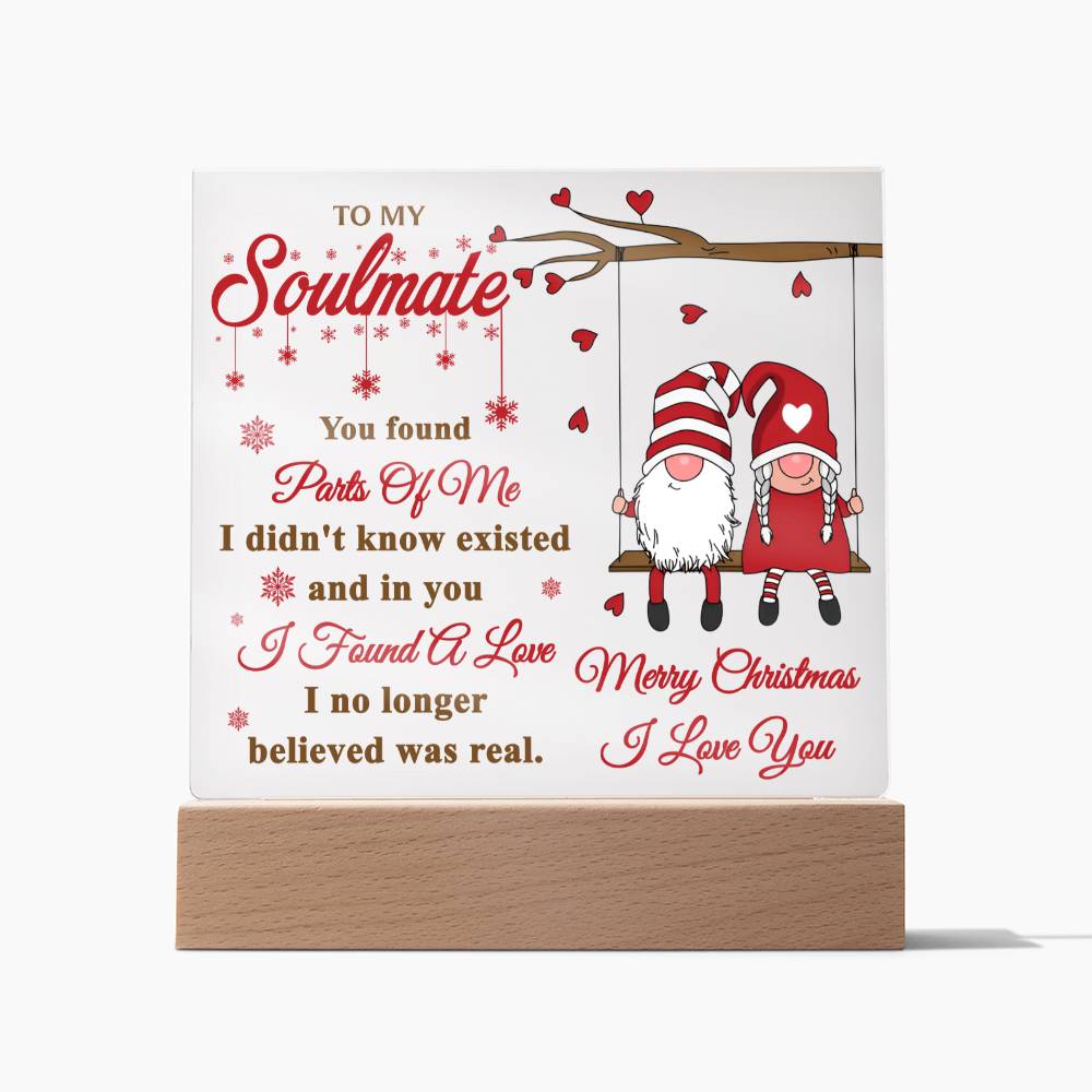Romance in the Heartfelt Acrylic Square Plaque_ Gift For Soulmate