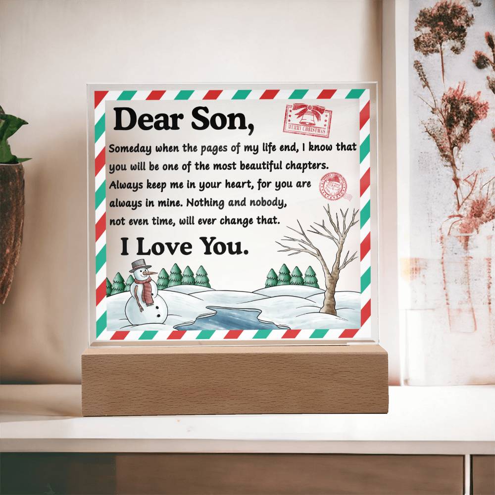 Timeless Love- Acrylic Square Plaque- Gift for Son