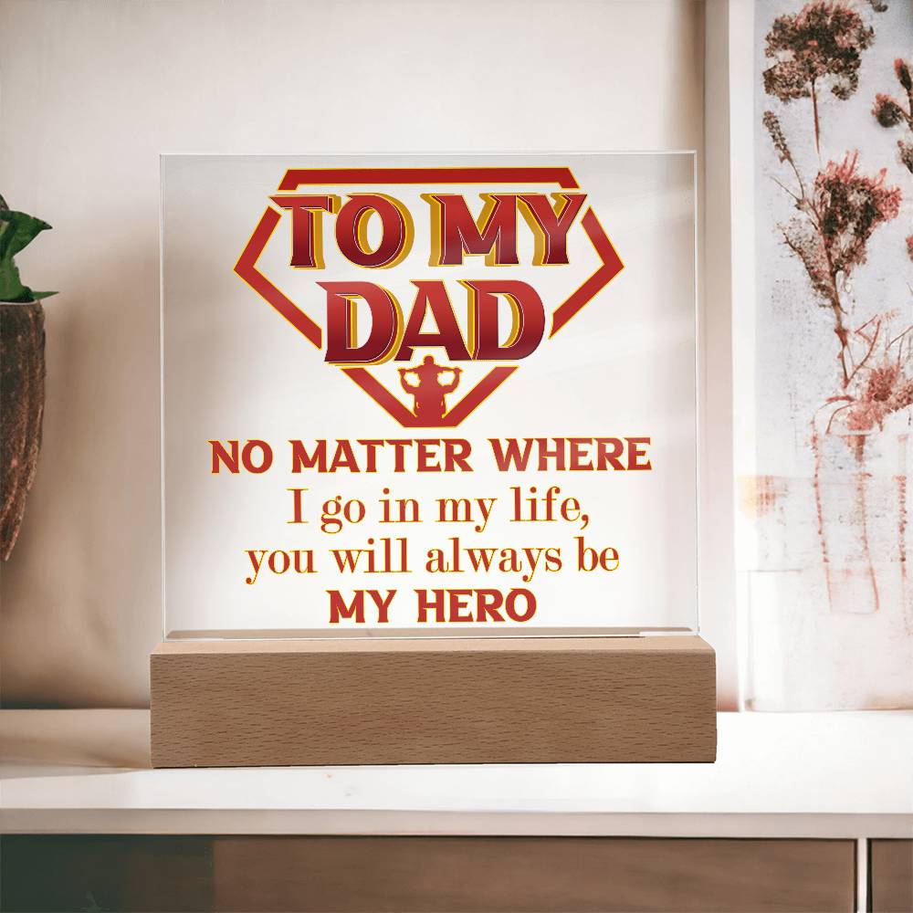 Printed Square Acrylic Plaque Gift for Dad, Gift For Father, Birthday Gift, Father's Day Gift