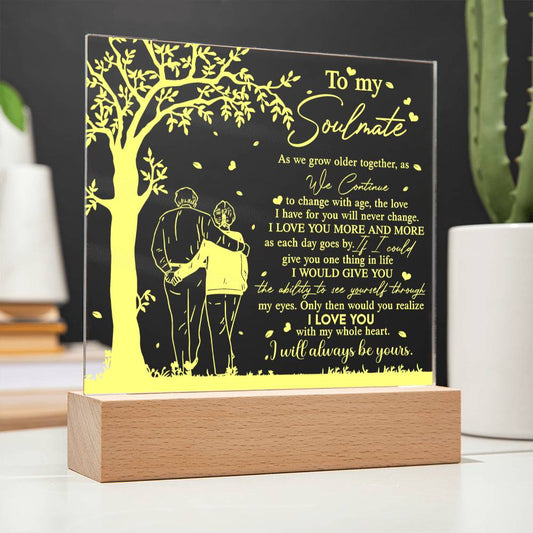 Grow Old Together- Acrylic Square Plaque- Anniversary Gift