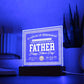 Printed Square Acrylic Plaque Gift for Father, Gift for Dad, Father's Day Gift