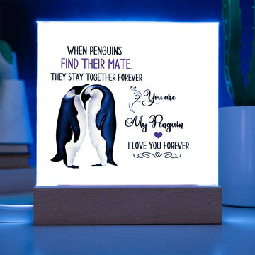 I Love You Forever- Square Acrylic Plaque - Gift for soulmates