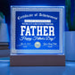 Printed Square  Acrylic Gift For Dad, Gift For Father, Father's Day Gift