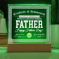 Printed Square  Acrylic Gift For Dad, Gift For Father, Father's Day Gift