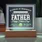 Printed Square Acrylic Plaque Gift for Father, Gift for Dad, Father's Day Gift