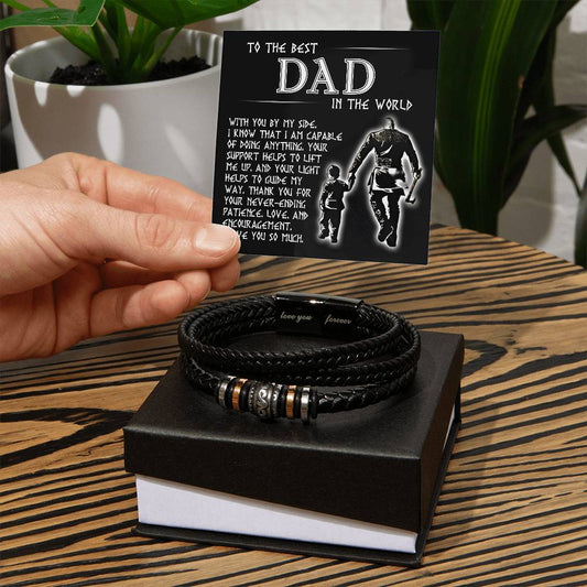 Vegan Leather Bracelet, Gift For dad, Gift for Father, Birthday, Father's Day Gift