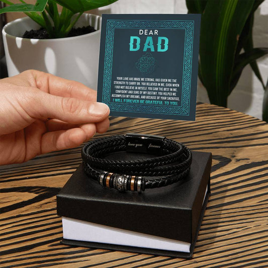 Vegan Leather Bracelet Gift for Father, Gift For Dad, Father's Day Gift, Birthday Gift