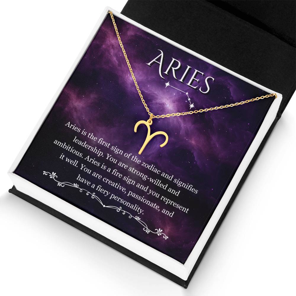 Aries- Zodiac Symbol Necklace