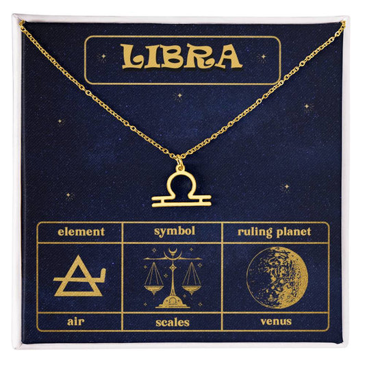 Libra- Zodiac Symbol Necklace