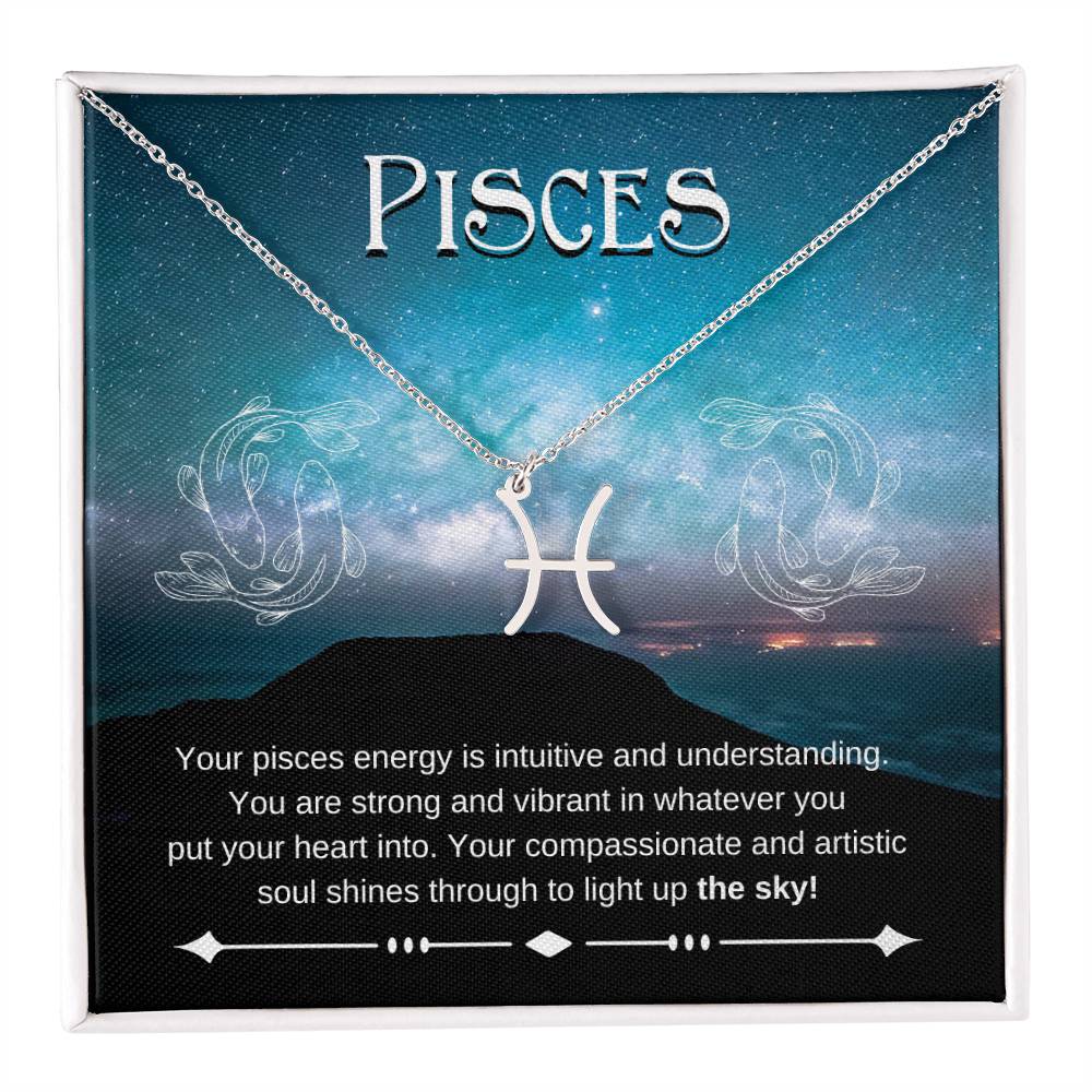 Pisces- Zodiac Symbol Necklace