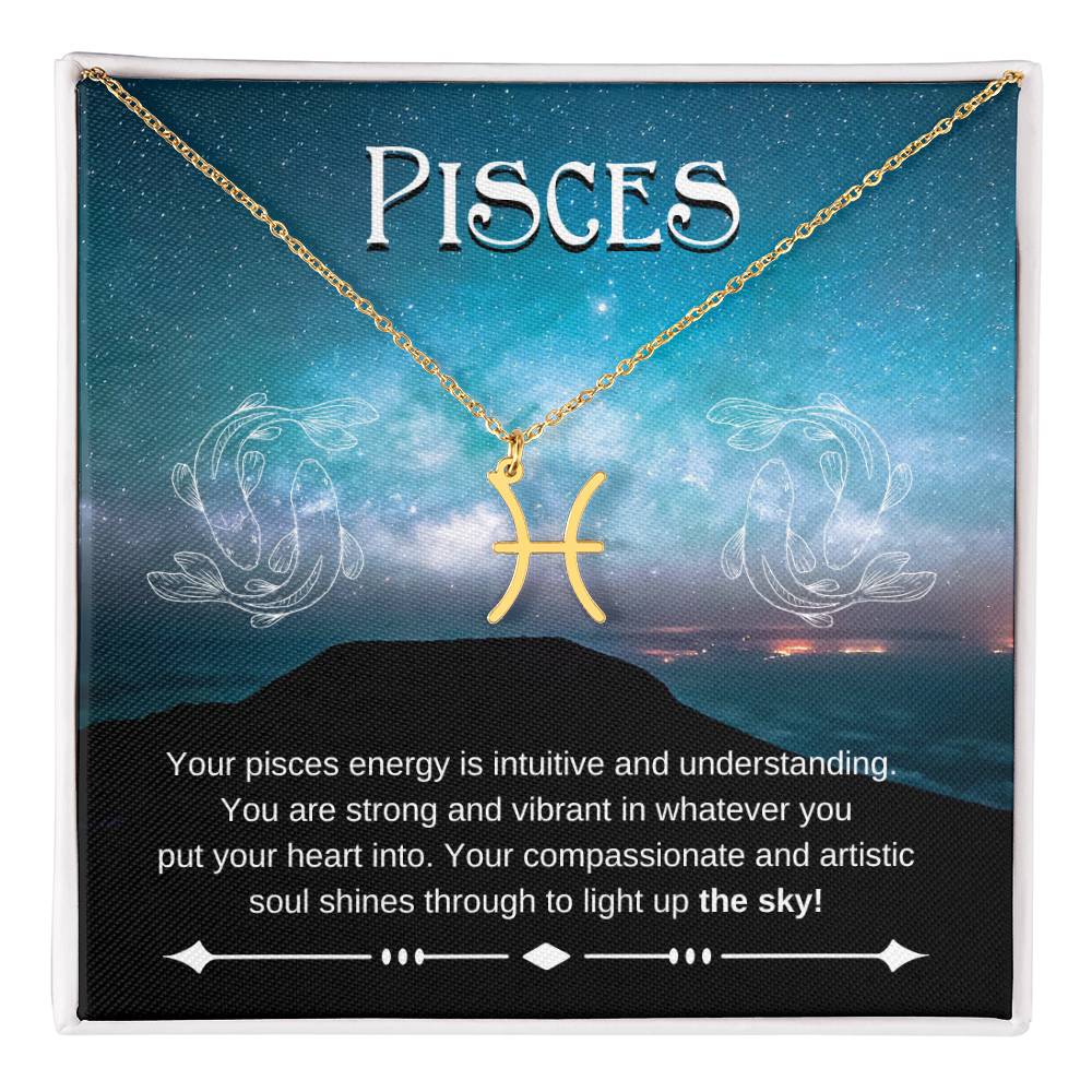 Pisces- Zodiac Symbol Necklace