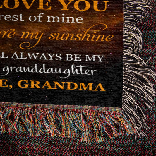 A Grandmother's Eternal Embrace: Heirloom Woven Blanket - Gift for granddaughter