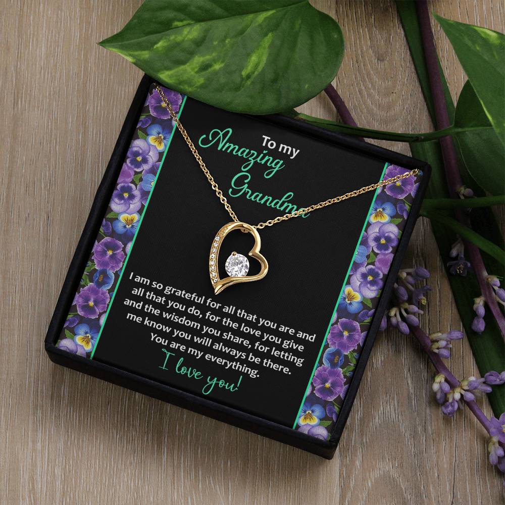 A Gift Beyond Measure: Forever Love Necklace for Grandma's Infinite Love, gift for grandma,birthday gift, gift for her
