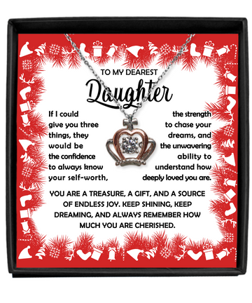 My Dearest  Daughter- Crown necklace Gift